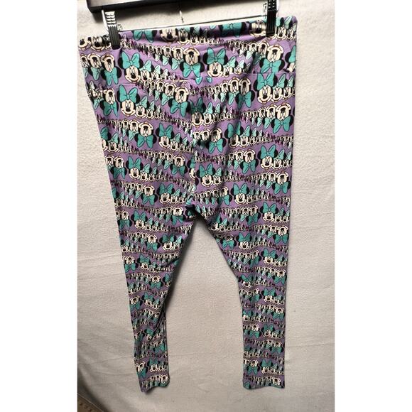 LuLaRoe Leggings Womens Tall & Curvy Purple Disney Minnie Mouse Pattern - Picture 2 of 7